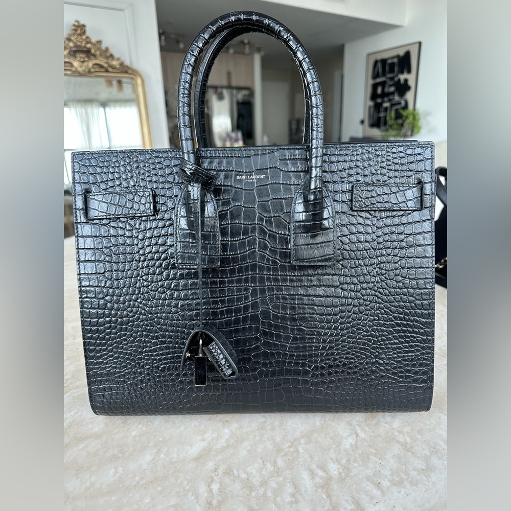Saint Laurent embossed Sac De Jour